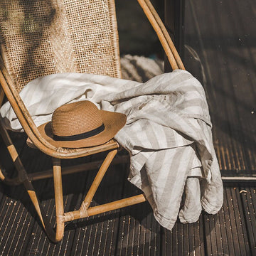 Striped Linen beach towel